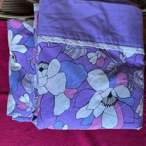 Vintage 1960’s Sears Double Fitted and Flat Sheet. No pillowcases.